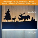 OIUNWLC Wall Sconce LED Wall lamp, Indoor Wall Light with Cartoon Animal Pattern Design, Metal Acrylic Wall Lighting Glow Up and Down for Mirror Living Room Bedroom Hallway, 12W (Forest Deer)