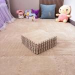 10Pcs 30*30CM Creative Plush Puzzle Foam Floor Mat Puzzle Carpet Warm Playmat Interlocking Exercise Tiles Fluffy Area Rugs