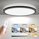BLNAN LED Flush Mount Ceiling Light with Remote Control, 12 Inch 24W Dimmable Low Profile Hardwired Light Fixture, 3000K - 6500K Color Temperature, Modern Ultra Thin Lamp for Bedroom