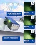 AUDERWIN Solar Spot Lights Outdoor Waterproof 4 Pack IP65, 63 LED 3 Lighting Modes Spotlights for Yard Garden House Garage Pathway