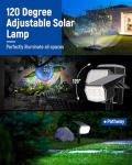 AUDERWIN Solar Spot Lights Outdoor Waterproof 4 Pack IP65, 63 LED 3 Lighting Modes Spotlights for Yard Garden House Garage Pathway
