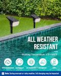 AUDERWIN Solar Spot Lights Outdoor Waterproof 4 Pack IP65, 63 LED 3 Lighting Modes Spotlights for Yard Garden House Garage Pathway