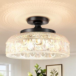 Lamomo 3-Bulb Semi Flush Mount Ceiling Light
