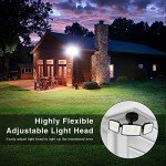 Onforu 100W Flood Lights Outdoor, 9000LM Brightness LED Light Outside, IP65 Waterproof LED Exterior Floodlight with 3 Adjustable Heads, 6500K White Outdoor Security Light for Yard Garage Eave