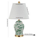 JONATHAN Y JYL3005B Penelope 22" Chinoiserie Classic LED Table Lamp Cottage Traditional Bedside Desk Nightstand for Bedroom Living Room Office College Bookcase LED Bulb Included, Green/White