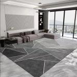 Modern Geometric Abstract Style Crystal Pile Carpet Home Living Room Bedroom Decorative Floor Mat Anti-slip Washable Carpet