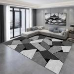 Modern Geometric Abstract Style Crystal Pile Carpet Home Living Room Bedroom Decorative Floor Mat Anti-slip Washable Carpet