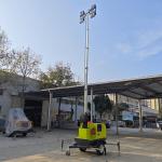 5M 7M 9m diesel generator 4x1000W mobile light tower trailer telescopic mast portable AC outdoor lighting tower