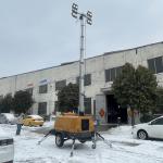 5M 7M 9m diesel generator 4x1000W mobile light tower trailer telescopic mast portable AC outdoor lighting tower