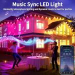 Permanent Outdoor Lights 500FT Smart Outside RGB LED Christmas Light, App Control Remote IP67 Waterproof Eternity Eaves Lighting for Halloween，House，Patio Decor ，Garden Decor, Decorations（2*250ft)