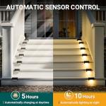 SOLPEX Solar Deck Lights Outdoor 16 Pack, Solar Step Light Waterproof Led Light for Outdoor Stairs, Step, Fence, Yard, Patio, and Pathway(Warm White)