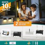 SOLPEX Solar Deck Lights Outdoor 16 Pack, Solar Step Light Waterproof Led Light for Outdoor Stairs, Step, Fence, Yard, Patio, and Pathway(Warm White)