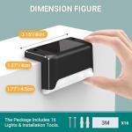 SOLPEX Solar Deck Lights Outdoor 16 Pack, Solar Step Light Waterproof Led Light for Outdoor Stairs, Step, Fence, Yard, Patio, and Pathway(Warm White)