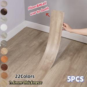 5Pcs Vinyl Peel and Stick Floor Tile, Self-Adhesive Wood Plank, Easy Diy, Sxp Flooring Stickers for Any Room