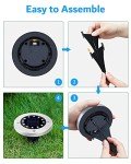 Biling Outdoor Lights 12 Packs, Bright 12 LEDs Waterproof, Ground Flat Pathway Lights Solar Powered for Yard Walkway Garden Driveway (White)