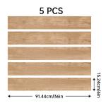 5Pcs Vinyl Peel and Stick Floor Tile, Self-Adhesive Wood Plank, Easy Diy, Sxp Flooring Stickers for Any Room