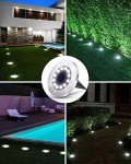 Biling Outdoor Lights 12 Packs, Bright 12 LEDs Waterproof, Ground Flat Pathway Lights Solar Powered for Yard Walkway Garden Driveway (White)