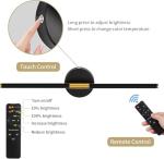 Battery Operated Wall Sconce Set of 2, 10000mAh Wireless Rechargeable Wall Lights with Remote, 24 Inch Dimmable 3000K-6000K LED Wall Lamps with Timer for Living Room, Bedroom, Black Gold, 350° Rotate