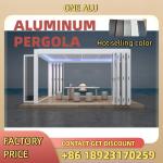 Light Luxury High Quality Easy Assembled Outdoor Carport Gazebo Aluminum Fixed Roof Bioclimatic Pergola for Car Parking