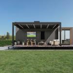 Light Luxury High Quality Easy Assembled Outdoor Carport Gazebo Aluminum Fixed Roof Bioclimatic Pergola for Car Parking