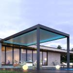 Light Luxury High Quality Easy Assembled Outdoor Carport Gazebo Aluminum Fixed Roof Bioclimatic Pergola for Car Parking