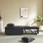 Sofa Bed Four In One, Convertible Pull Out Couch, Velvet Love Seat Sleeper, Two Pillow Single Recliner
