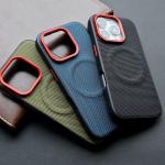 For iPhone 16 15 Pro Max 15 16 Pro Case Luxury Magnetic Soft TPU+Nylon Woven Leather Back Anti-Fingerprint Cover