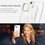 BENTOBEN Magnetic for iPhone 13 Case & iPhone 14 Case [Compatible with Magsafe] Translucent Matte Phone Case iPhone 13/14 6.1 inch Slim Thin Shockproof Women Men Protective Cover, Pure White