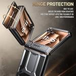 Poetic Spartan Case for Motorola Moto Razr + Plus 2024/Moto Razr+ Plus 2025,[Kickstand][Hinge Protection], Full-Body Rugged Shockproof Protective Cover with Kickstand, Metallic Gun Metal