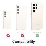 Lunivop for Samsung Galaxy S24 Ultra Case Heavy Duty Metal Phone case para Built-in Screen Lens Protection Protective dust Proof Military Grade Rugged [The Fingerprints Don't Work] Black