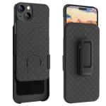Fingic Case for iPhone 15 Case,iPhone 15 Belt Clip Holster Cases Slim Combo Shell with Kickstand Swivel Belt Clip Holster Rugged Shockproof Antiscratch Protective Cover for iPhone 1 5 6.1 inch(Black)