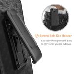 Fingic Case for iPhone 15 Case,iPhone 15 Belt Clip Holster Cases Slim Combo Shell with Kickstand Swivel Belt Clip Holster Rugged Shockproof Antiscratch Protective Cover for iPhone 1 5 6.1 inch(Black)