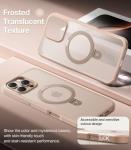 TORRAS Desert Titanium for iPhone 16 Pro Case Magnetic Stand, [Compatible with MagSafe][Flexible Stable Stand] Mil-Grade Protection Translucent Slim Anti-Scratch Ring Kickstand, Rose Gold 6.3", Ostand
