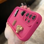 A 52 53 13 73 33 72 Cute 3D Bear Liquid Silicone Case For Samsung Galaxy A52 A53 A33 A72 A73 A51 A71 A50 A70 Cartoon Soft Cover