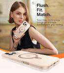 TORRAS Desert Titanium for iPhone 16 Pro Case Magnetic Stand, [Compatible with MagSafe][Flexible Stable Stand] Mil-Grade Protection Translucent Slim Anti-Scratch Ring Kickstand, Rose Gold 6.3", Ostand