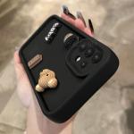 A 52 53 13 73 33 72 Cute 3D Bear Liquid Silicone Case For Samsung Galaxy A52 A53 A33 A72 A73 A51 A71 A50 A70 Cartoon Soft Cover