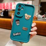 A 52 53 13 73 33 72 Cute 3D Bear Liquid Silicone Case For Samsung Galaxy A52 A53 A33 A72 A73 A51 A71 A50 A70 Cartoon Soft Cover