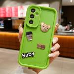 A 52 53 13 73 33 72 Cute 3D Bear Liquid Silicone Case For Samsung Galaxy A52 A53 A33 A72 A73 A51 A71 A50 A70 Cartoon Soft Cover
