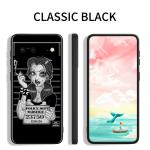 Tattoo Princess For Google Pixel 9 8 7A 7 6A 6 5A 5 4 4A XL 5G Black Silicon Shockproof Shell Cover Phone Case