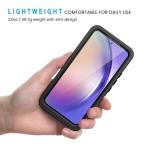 Lanhiem for Samsung Galaxy A54 5G Phone Case, IP68 Waterproof Dustproof, [Built-in Screen Protector] Full Body Protective Phone Case for Samsung Galaxy A54, Black/Clear