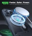 TORRAS for iPhone 16 Pro Case Translucent Matte Black | Compatible with MagSafe, Military Grade Drop Protection, Stronger Magnetic, Shockproof Airbag, Camera Control, Color Buttons, Slim Anti-Scratch