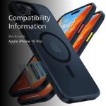 TORRAS for iPhone 16 Pro Case Translucent Matte Black | Compatible with MagSafe, Military Grade Drop Protection, Stronger Magnetic, Shockproof Airbag, Camera Control, Color Buttons, Slim Anti-Scratch