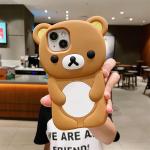 For Samsung Galaxy S25 Ultra S24 Plus S23 S25 Plus Couple Rilakkuma Bear 3D Cartoon Silicon Back Phone Case for Galaxy S24 Ultra