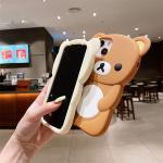 For Samsung Galaxy S25 Ultra S24 Plus S23 S25 Plus Couple Rilakkuma Bear 3D Cartoon Silicon Back Phone Case for Galaxy S24 Ultra
