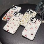 Daisy Flowers Cherry Pattern Phone Case For Google PIXEL 9A 8 9 10 Pro 9 10 XL Soft Shockproof Transparent TPU Silver Cover