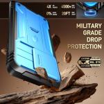 Poetic Revolution Case for Motorola Moto Edge 2025 [Not for 2024 Version], [Slide Camera Cover], Full-Body Military Grade Rugged Shockproof Cover with Kickstand and Built-in-Screen Protector, Blue
