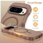 BENTOBEN Magnetic for Google Pixel 10 Pro Case Cute, Curly Wavy Pixel 10Pro Case [Compatible with MagSafe] Anti-Slip Bumper Matte Slim Women Men Boys Phone Cover for Google 10Pro 6.3", Desert Titanium