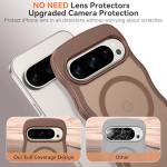 BENTOBEN Magnetic for Google Pixel 10 Pro Case Cute, Curly Wavy Pixel 10Pro Case [Compatible with MagSafe] Anti-Slip Bumper Matte Slim Women Men Boys Phone Cover for Google 10Pro 6.3", Desert Titanium