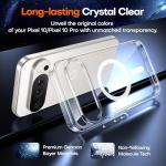 TAURI for Google Pixel 10 Pro XL Case, Compatible with Magsafe, Military-Grade Protection, Yellowing Resistant, Scratch-Resistant Back, Shockproof Phone Case for Pixel 10 Pro XL, Clear