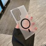 Hard PC Matte Magnetic Wireless Charging Phone Case For Samsung Galaxy S25 Ultra S24 S23 S22 S21 S20 FE Shockproof Funda Cover